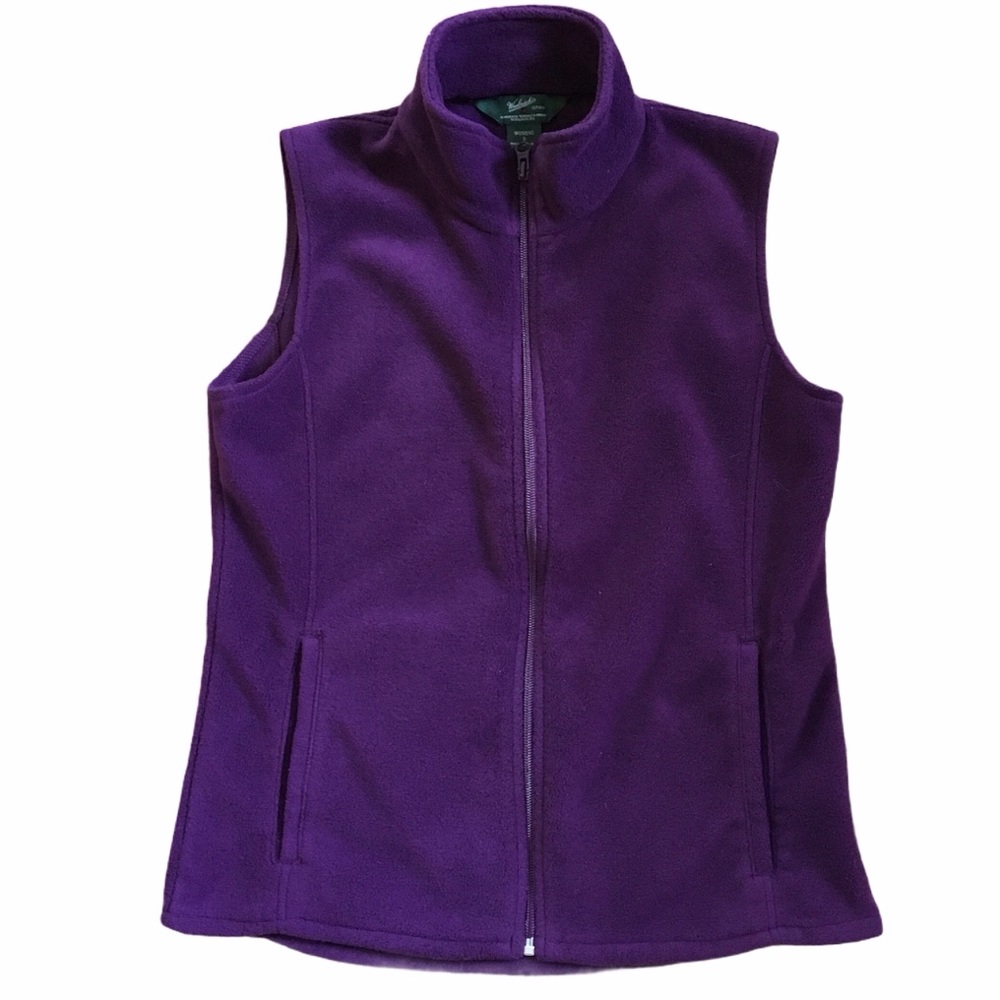 Woolrich Fleece Vest Zip Up Purple Gorpcore Normcore Layer | Size S